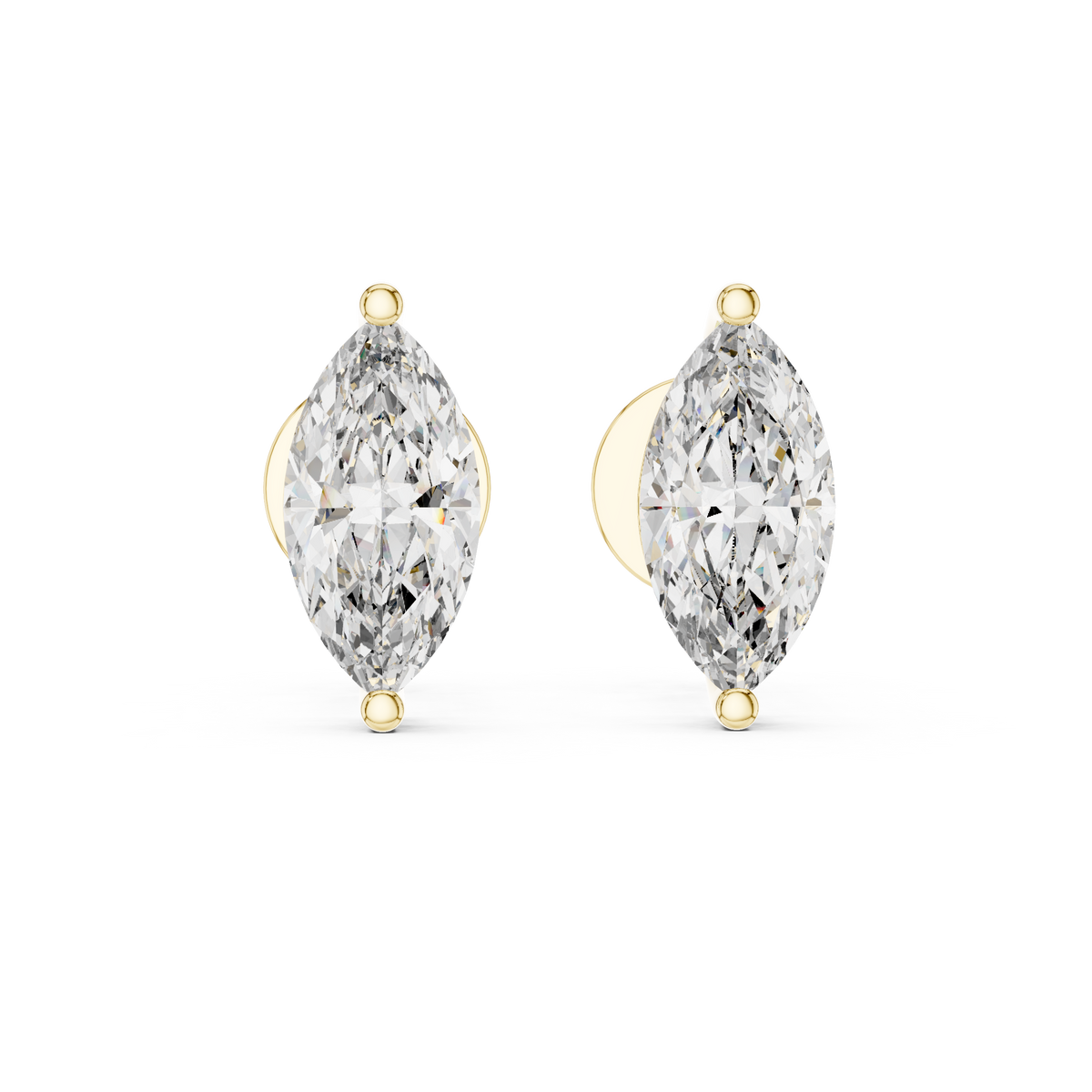 Marquise Solitaire Lab-Grown Diamond Stud Earrings