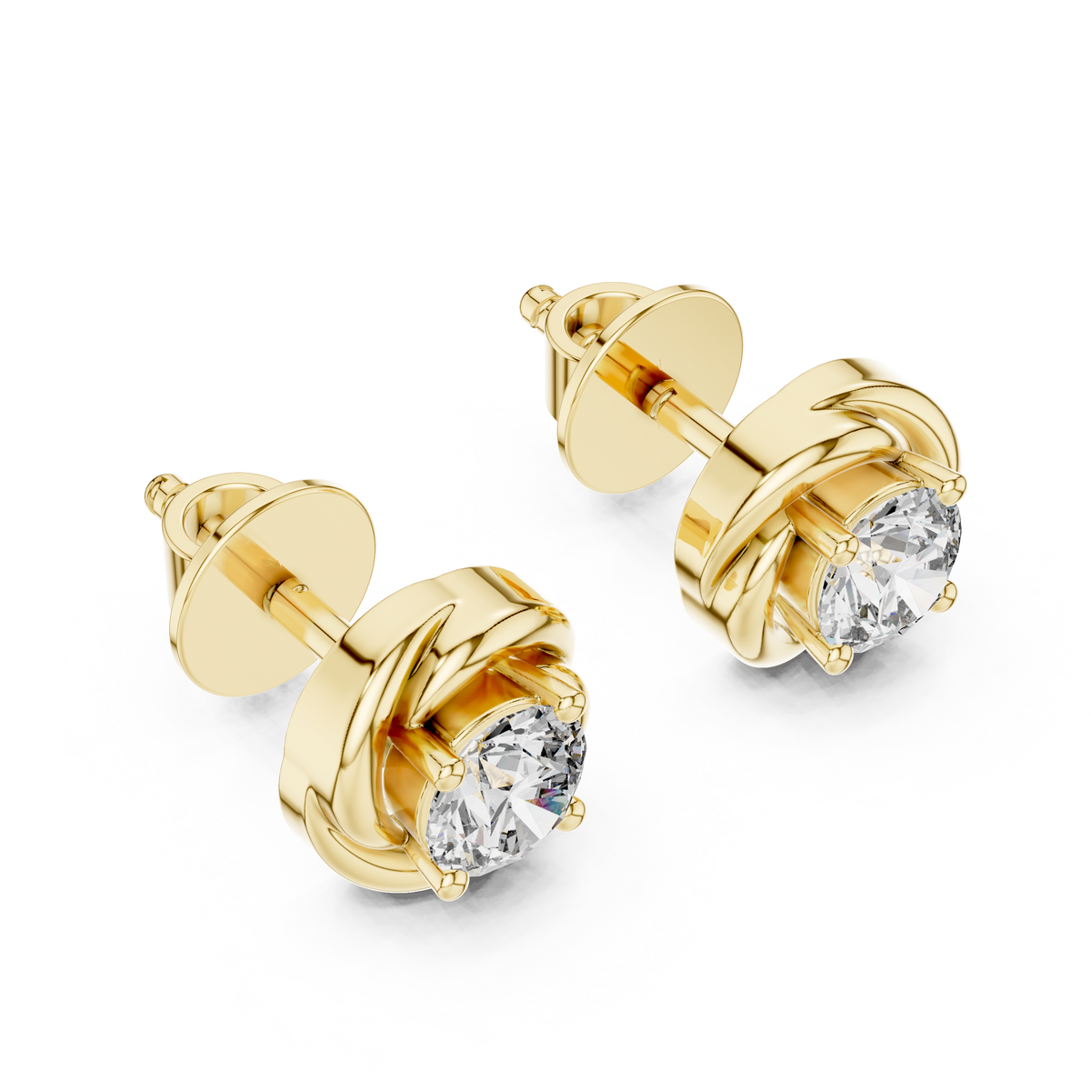 Twisted Rope Stud Earrings