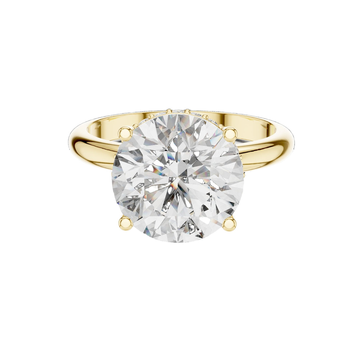 Lab-Grown Diamond Ring LR-0051 in yellow metal