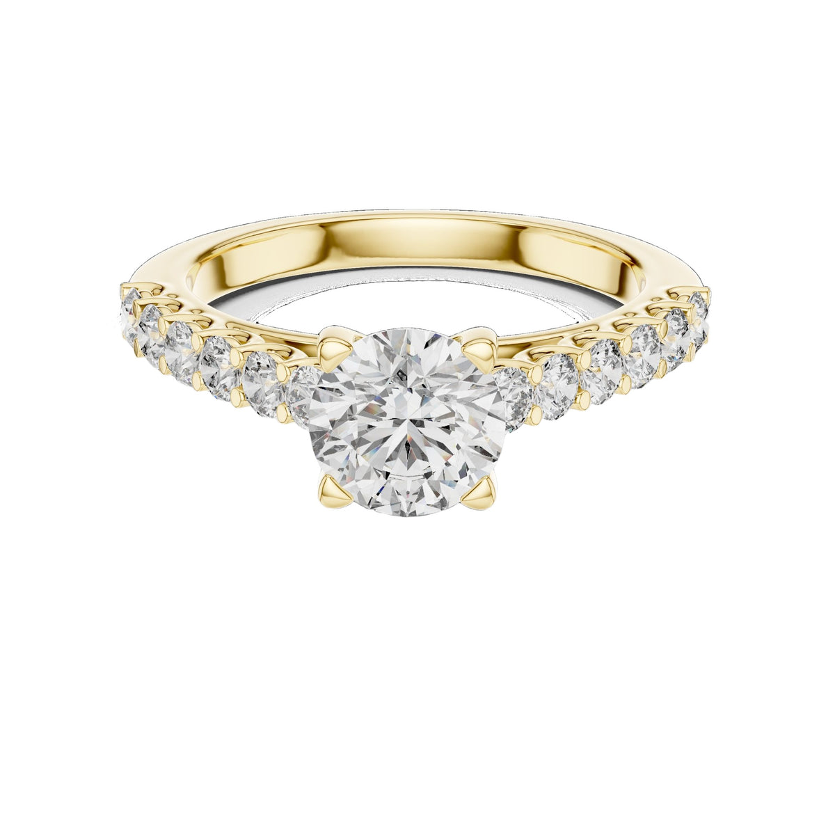 Lab-Grown Diamond Ring LR-0113 in yellow metal
