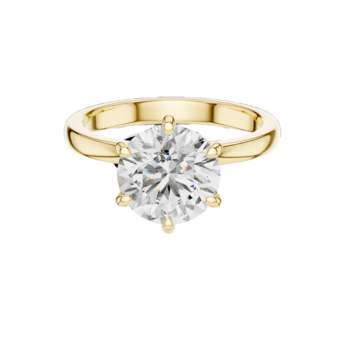 Lab-Grown Diamond Ring LR-0171 in yellow metal