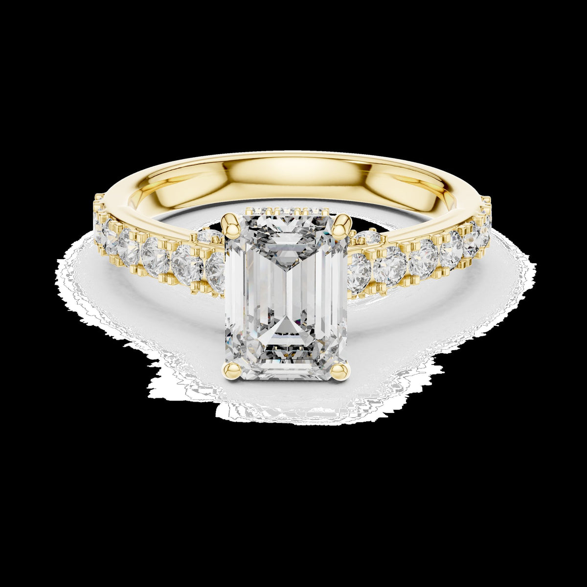 Lab-Grown Diamond Ring LR-0172 in yellow metal