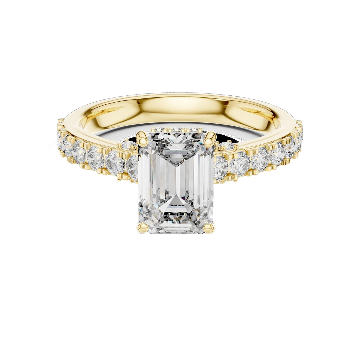Lab-Grown Diamond Ring LR-0172 in yellow metal