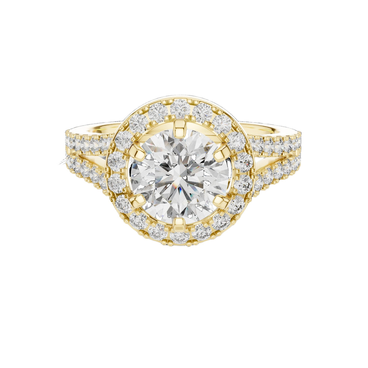 Lab-Grown Diamond Ring LR-0176 in yellow metal