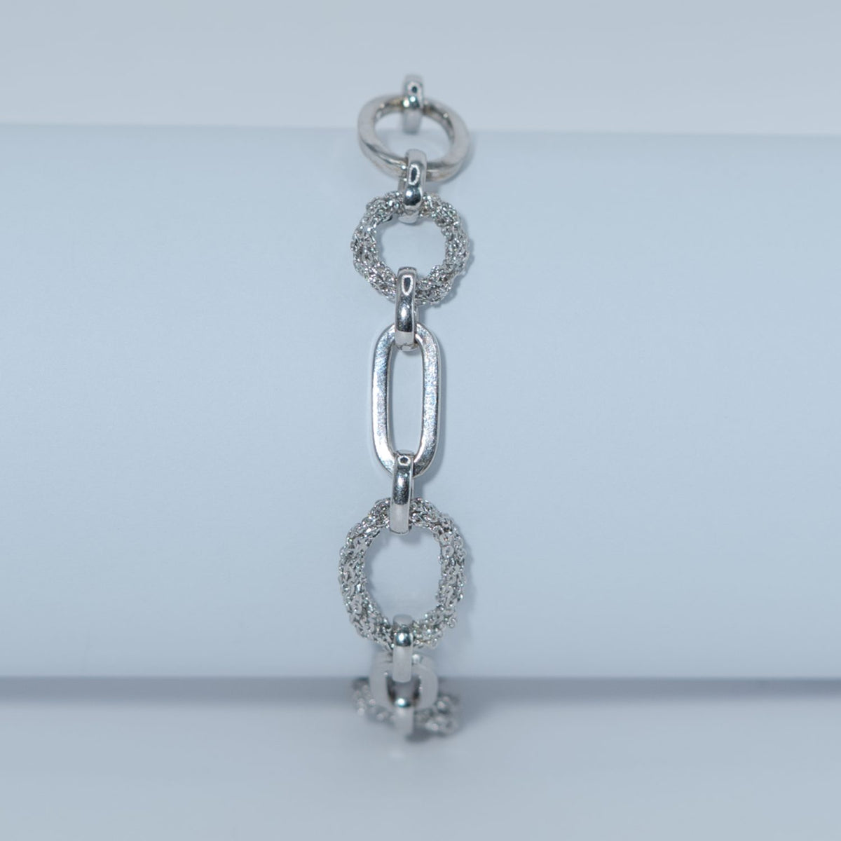 Silver Circle Link Bracelet
