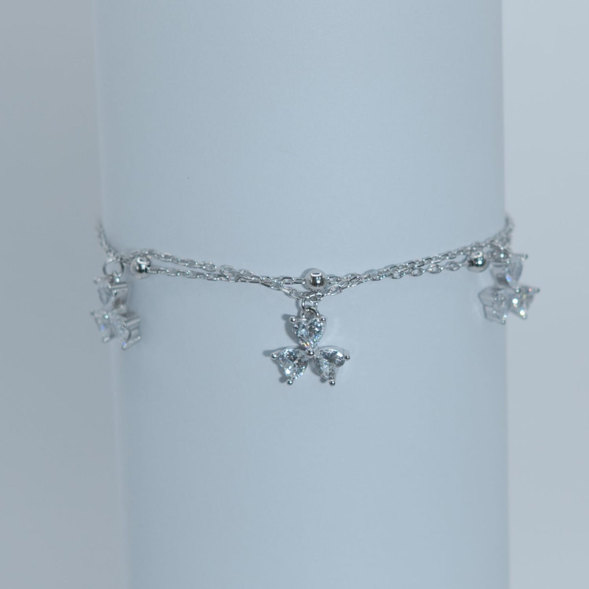 Silver Starburst Charm Bracelet