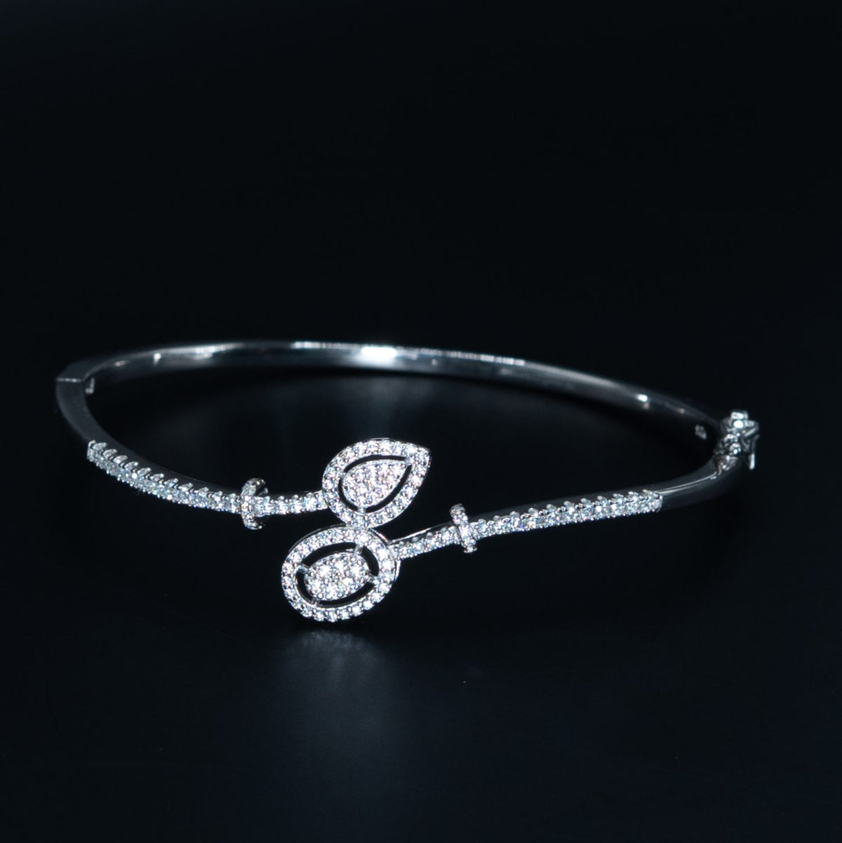 Silver Infinity Bolo Bangle