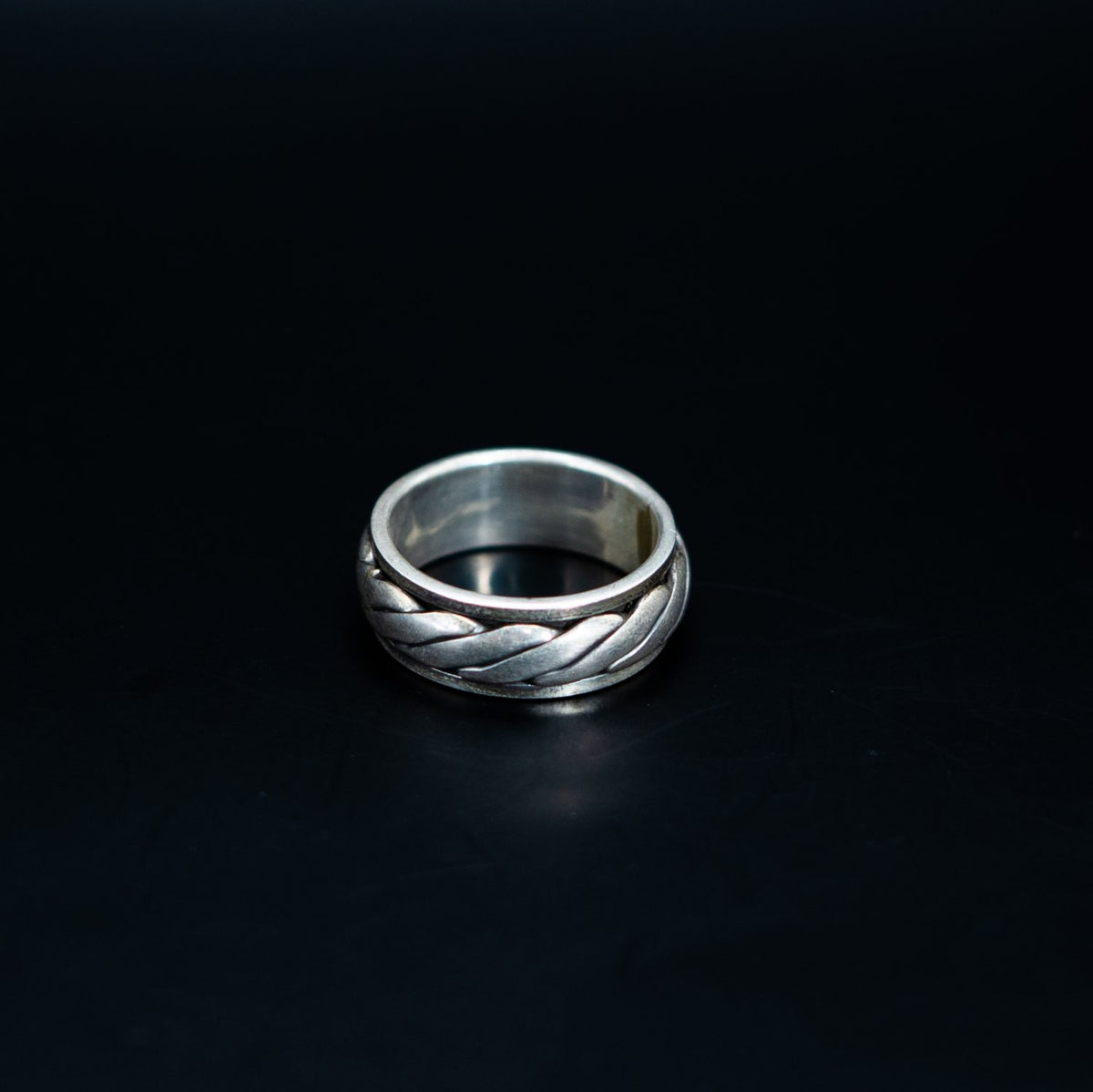 Silver Woven Band Ring