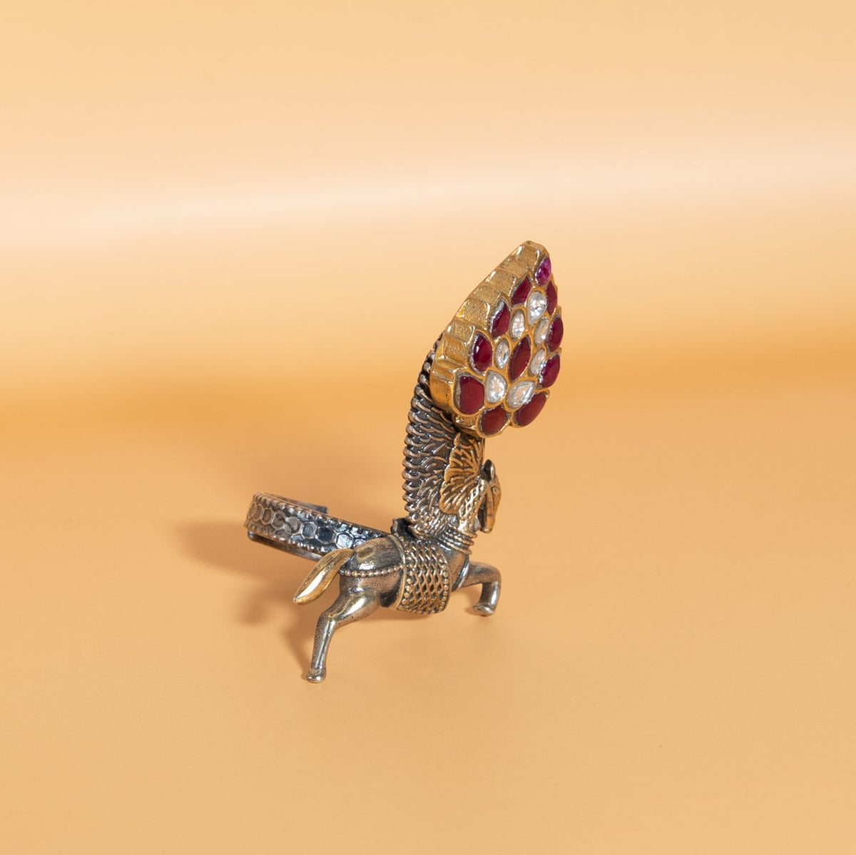 Silver Serpent Cocktail Ring