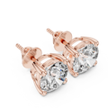 Round Solitaire Lab-Grown Diamond Stud Earrings