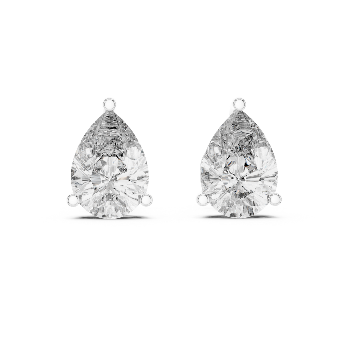 Pear Solitaire Lab-Grown Diamond Stud Earrings