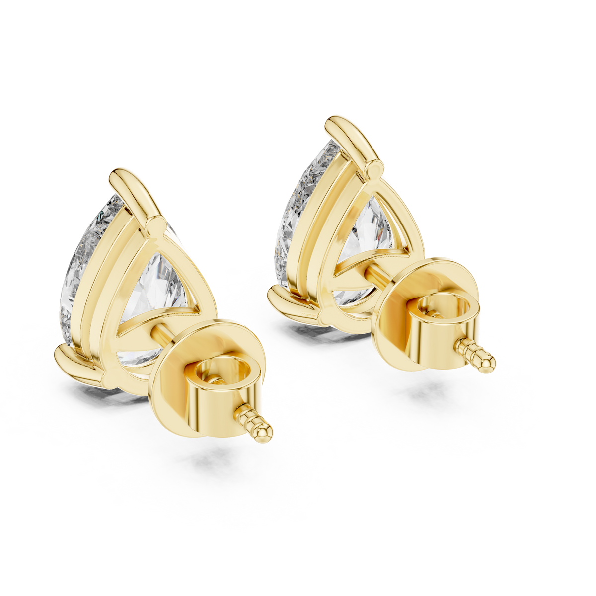 Pear Solitaire Lab-Grown Diamond Stud Earrings