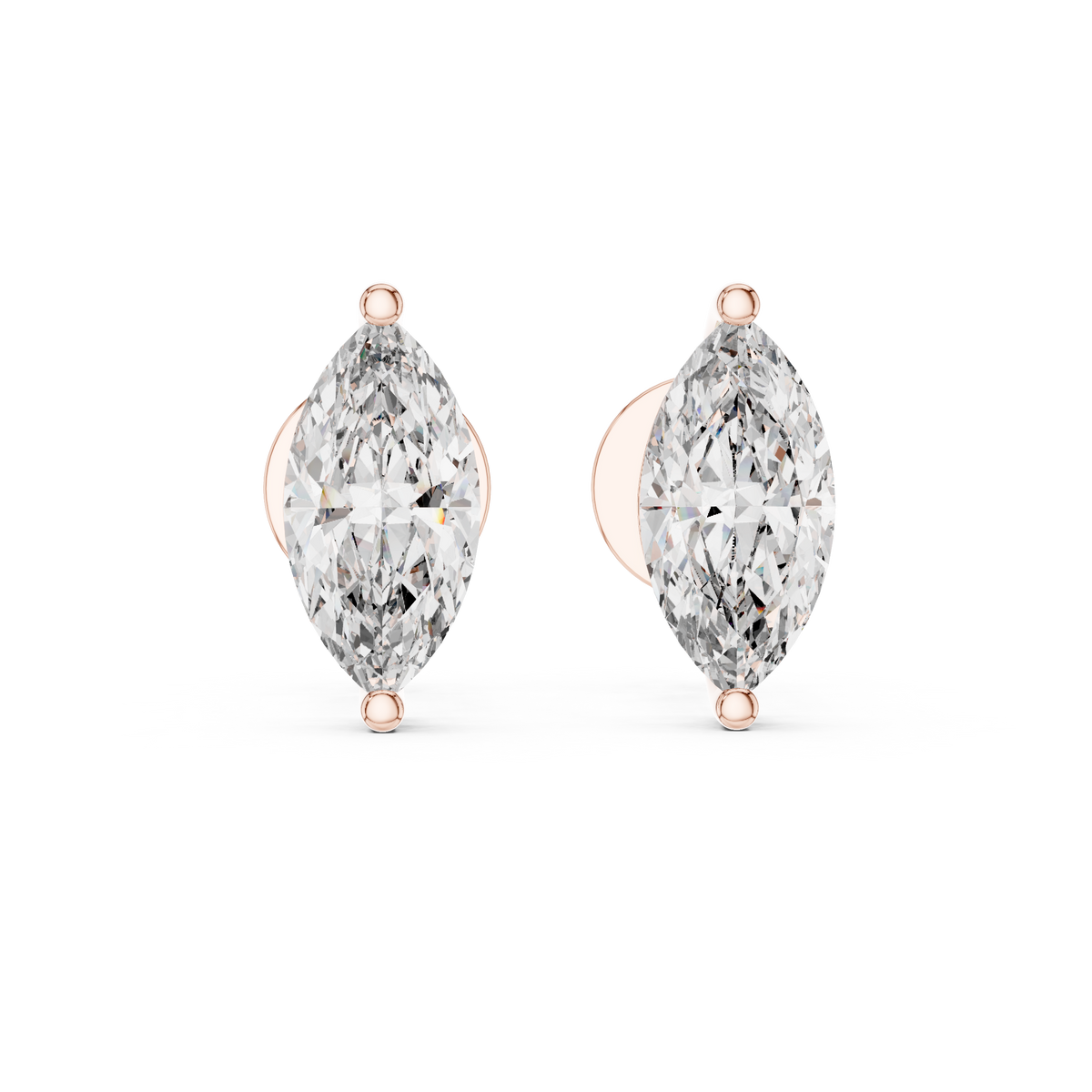 Marquise Solitaire Lab-Grown Diamond Stud Earrings