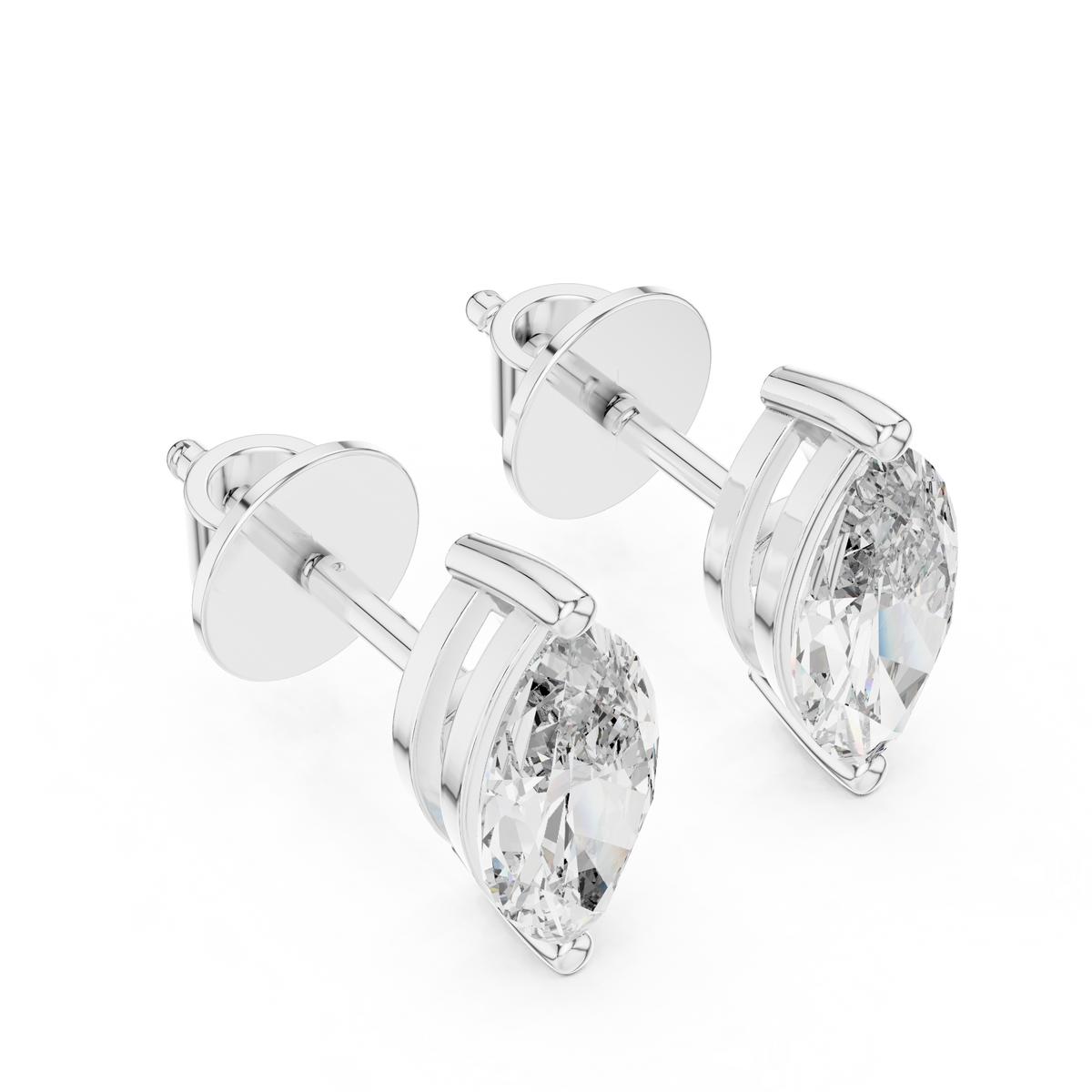 Marquise Solitaire Lab-Grown Diamond Stud Earrings