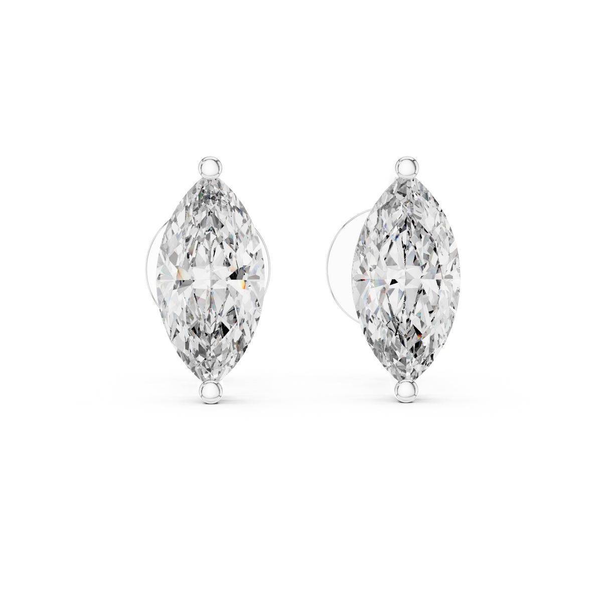 Marquise Solitaire Lab-Grown Diamond Stud Earrings