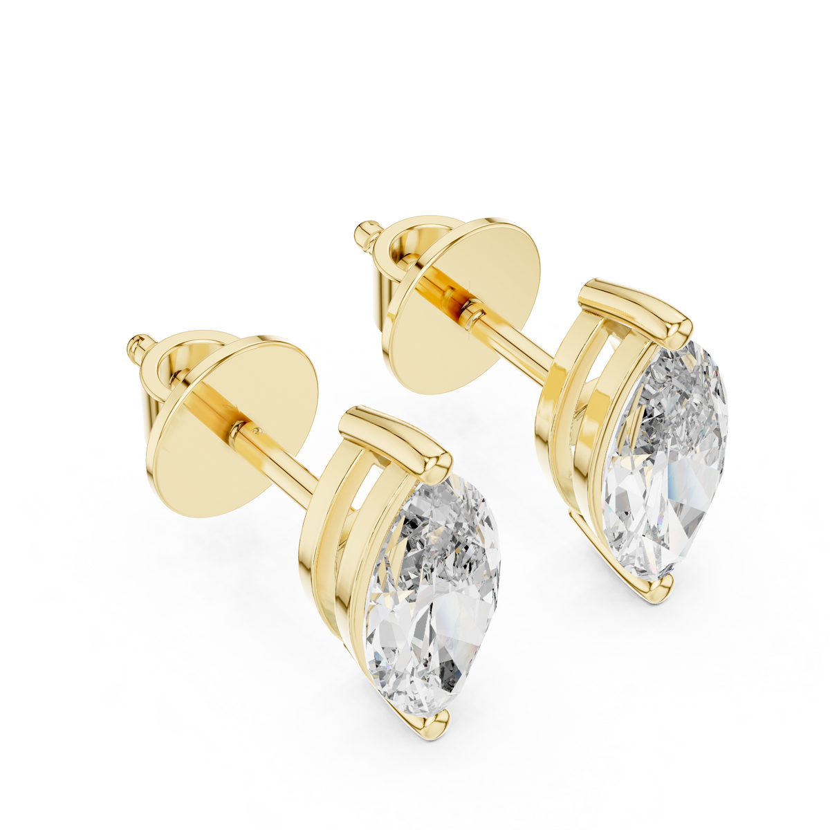 Marquise Solitaire Lab-Grown Diamond Stud Earrings