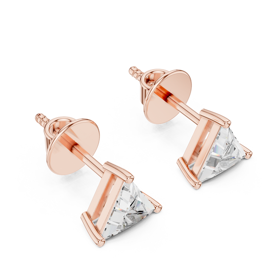 Trillion Cut Stud Earrings