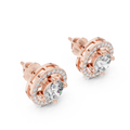Open Circle Halo Lab-Grown Diamond Stud Earrings