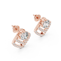 Double Chevron Lab-Grown Diamond Stud Earrings