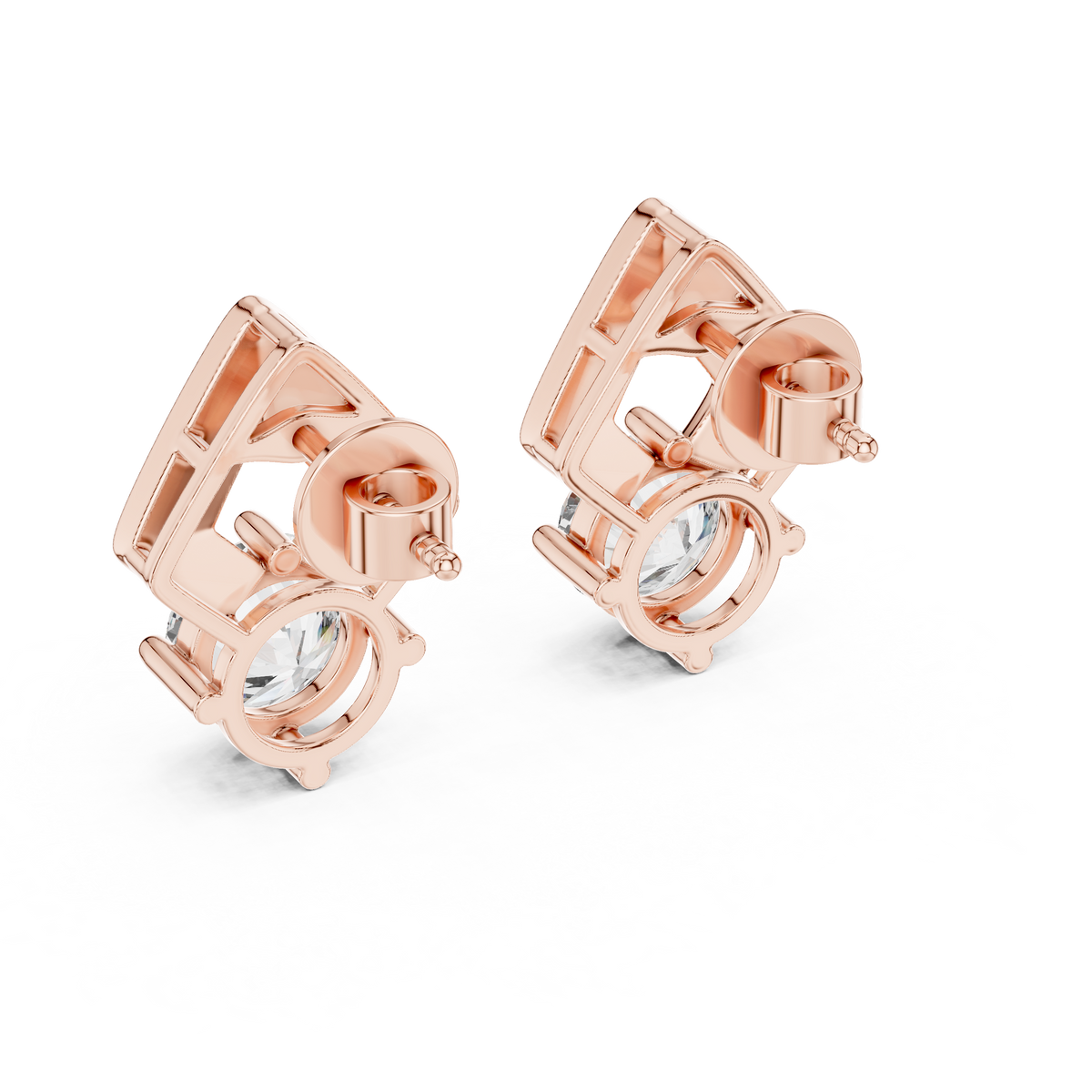 Sculpted Kite Lab-Grown Diamond Stud Earrings