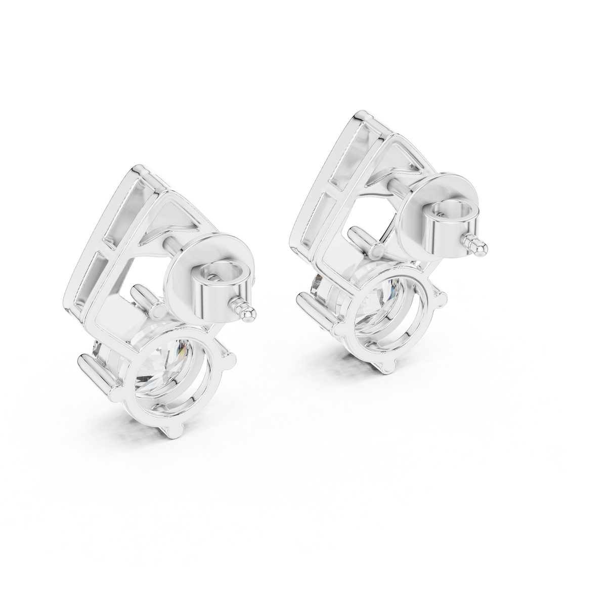 Sculpted Kite Lab-Grown Diamond Stud Earrings