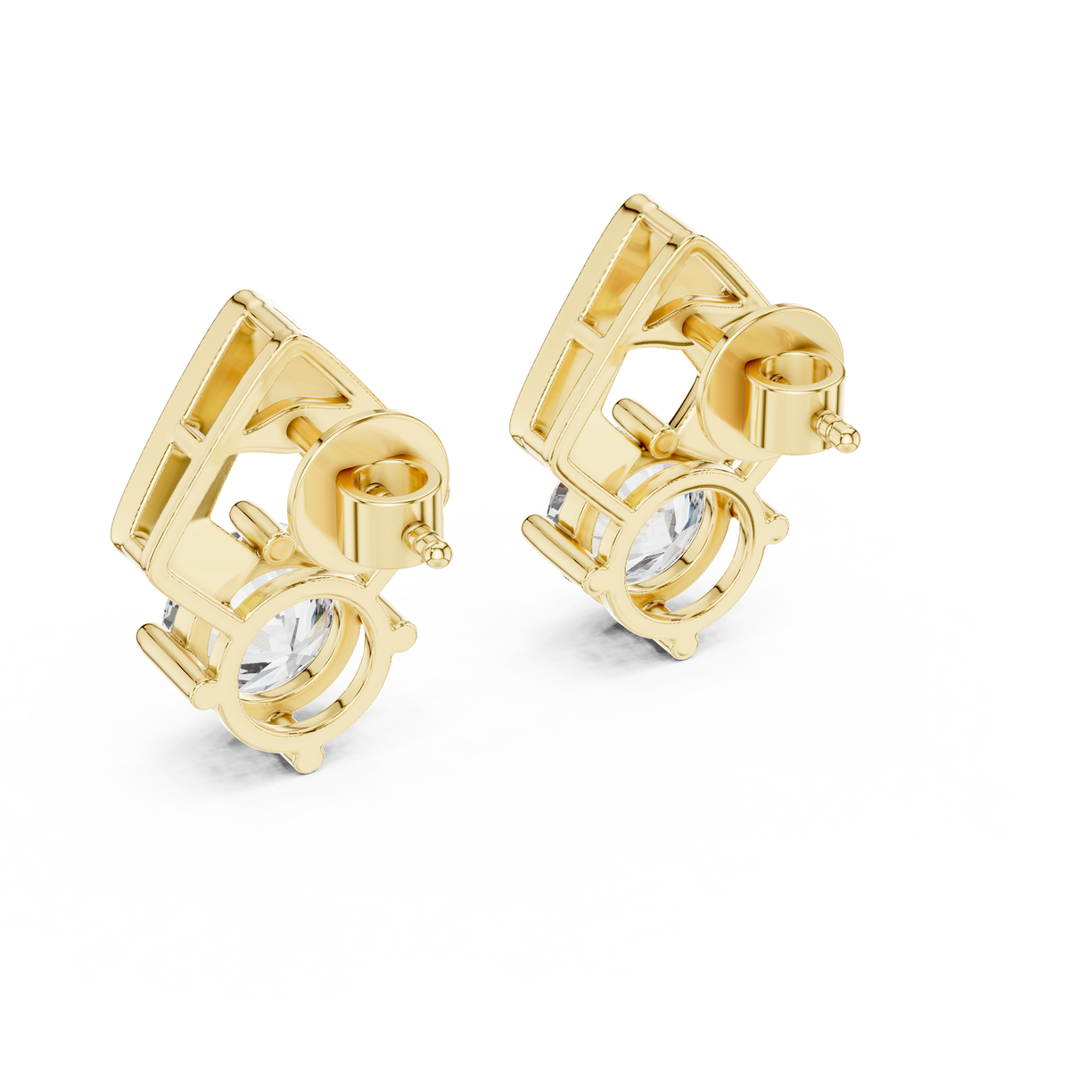 Sculpted Kite Lab-Grown Diamond Stud Earrings