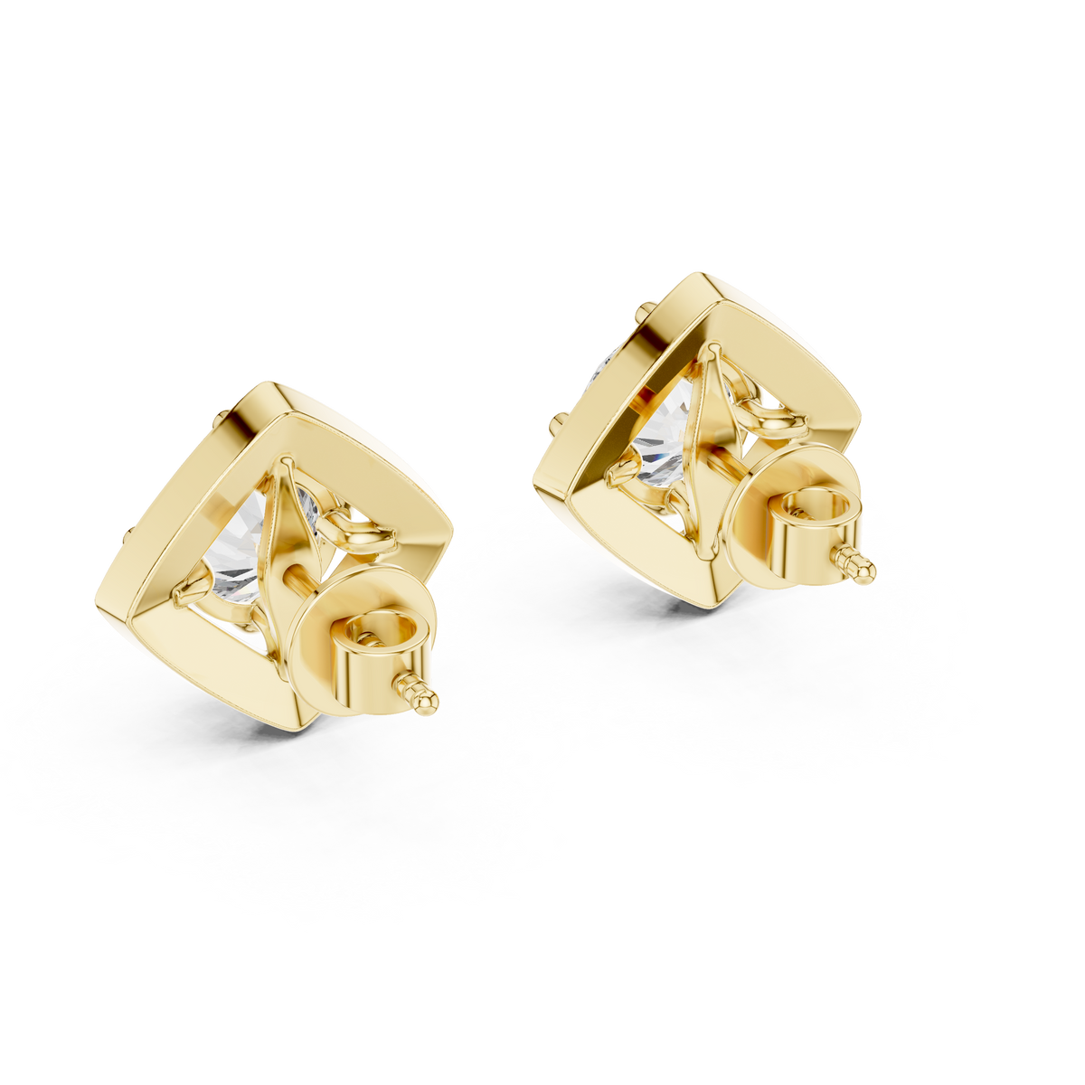 Kite Halo Lab-Grown Diamond Stud Earrings