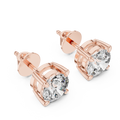 Bold Four-Prong Solitaire Lab-Grown Diamond Stud Earrings