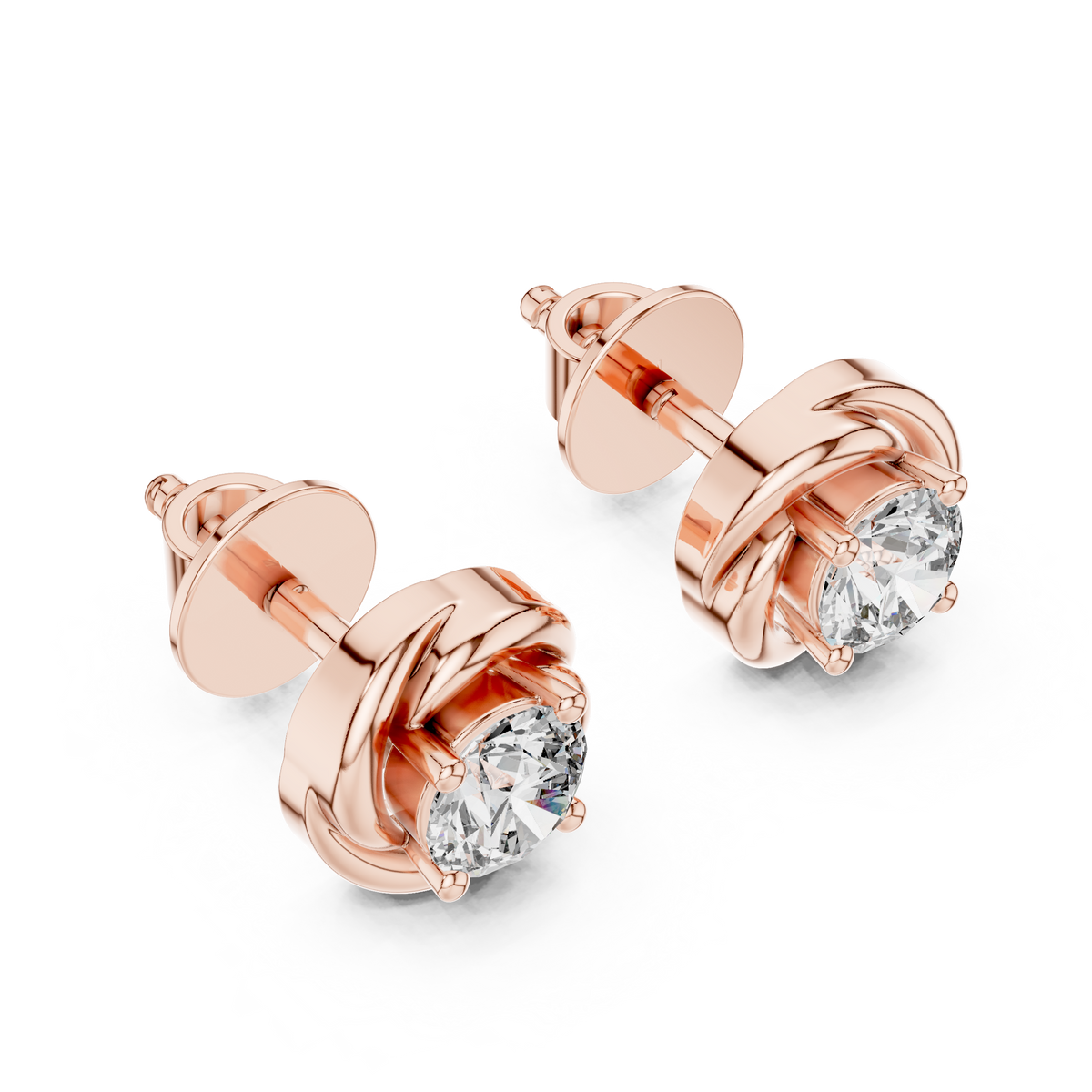 Twisted Rope Stud Earrings