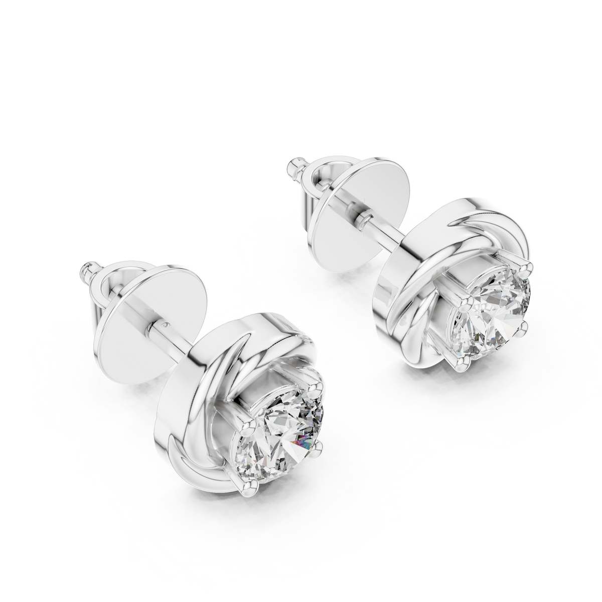 Twisted Rope Stud Earrings