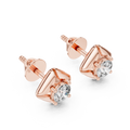 Sculpted Petal Lab-Grown Diamond Stud Earrings