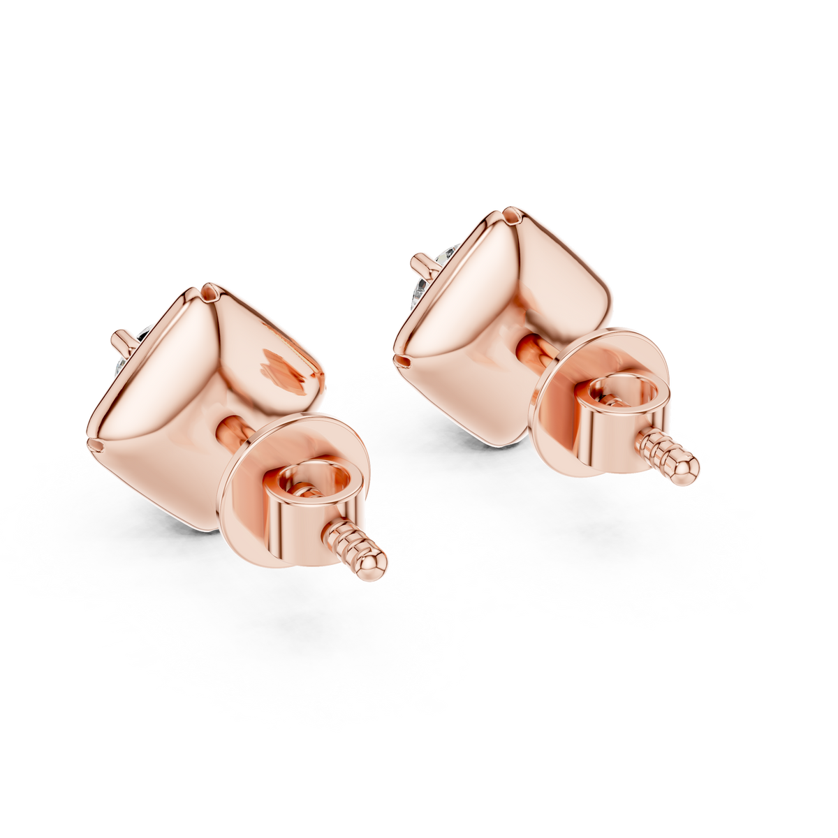 Sculpted Petal Lab-Grown Diamond Stud Earrings