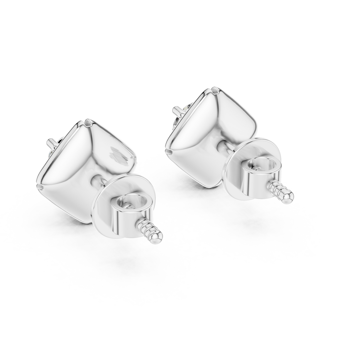 Sculpted Petal Lab-Grown Diamond Stud Earrings