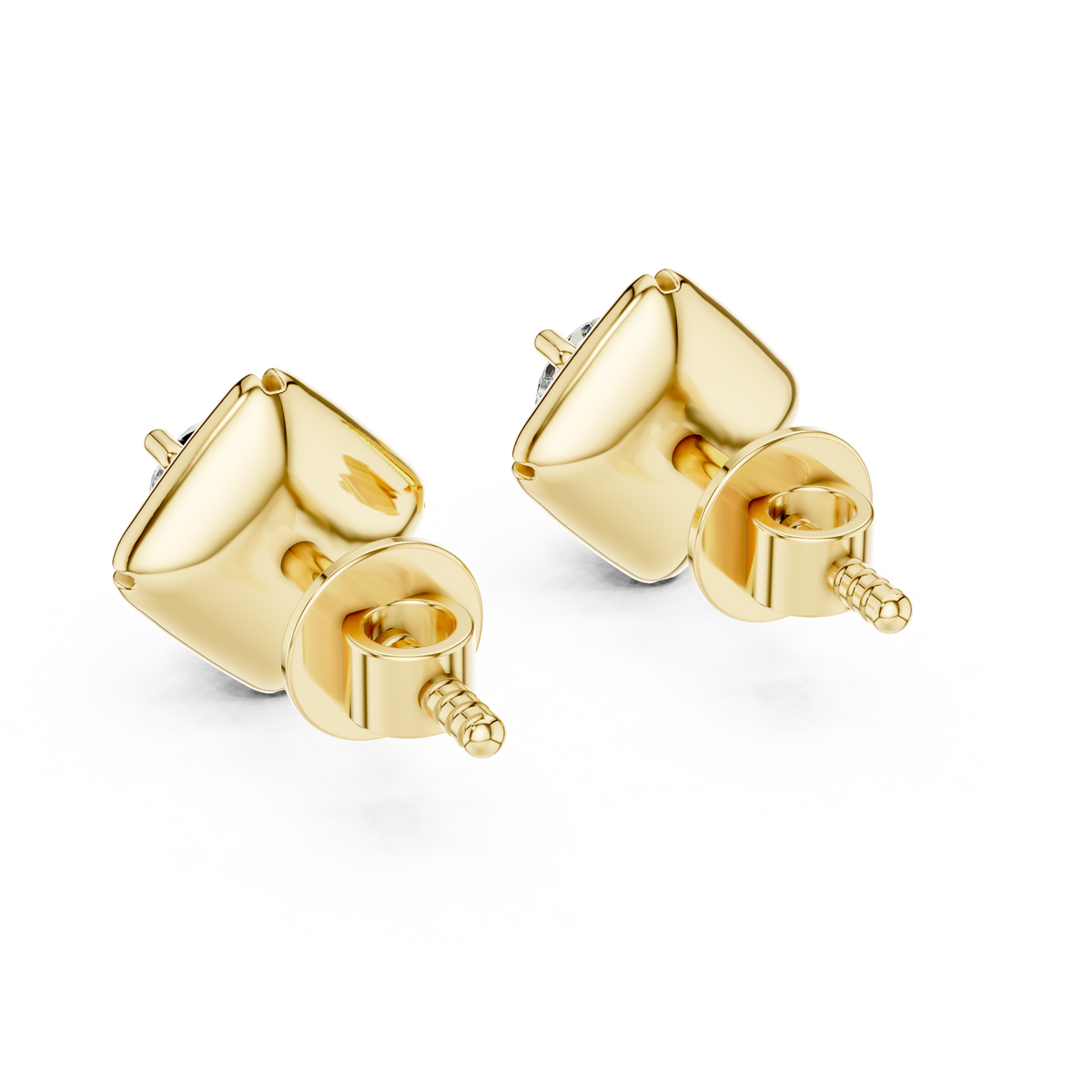 Sculpted Petal Lab-Grown Diamond Stud Earrings