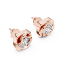 Spiral Bezel Stud Earrings