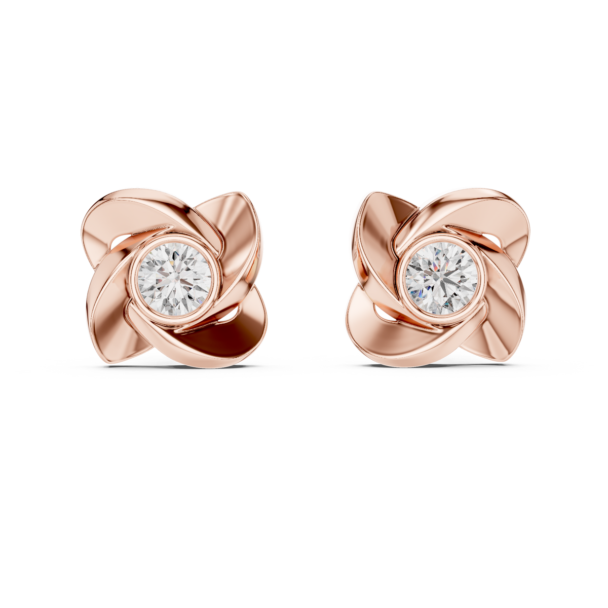 Pinwheel Lab-Grown Diamond Stud Earrings