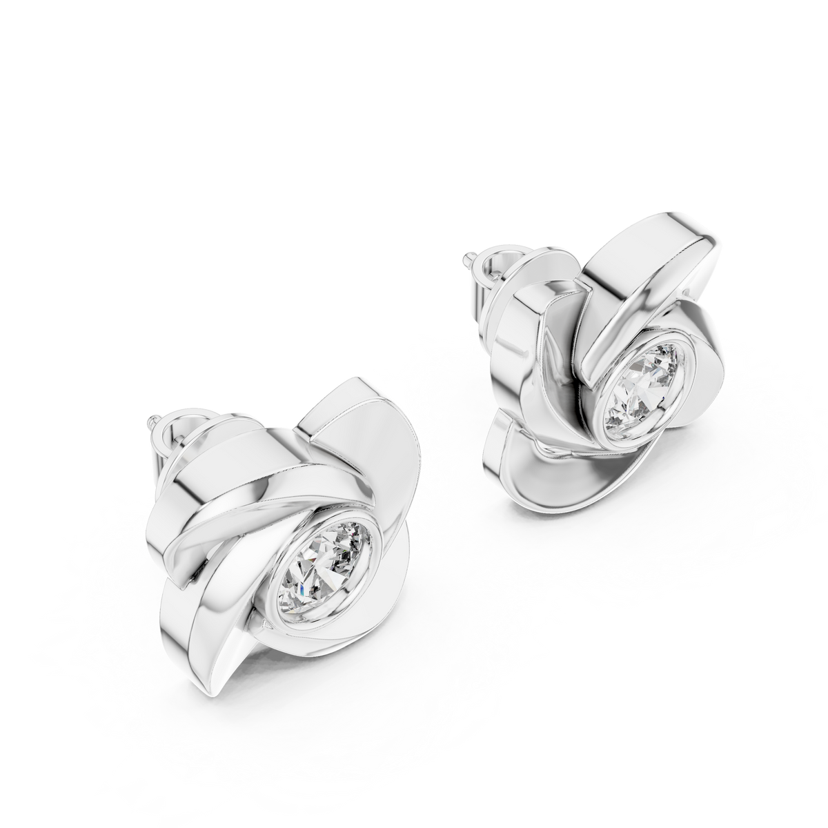 Pinwheel Lab-Grown Diamond Stud Earrings