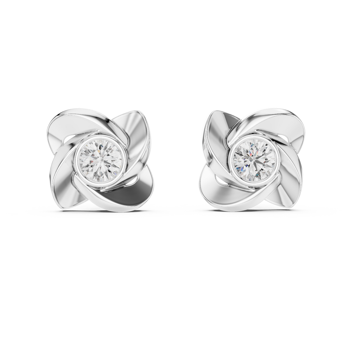 Pinwheel Lab-Grown Diamond Stud Earrings