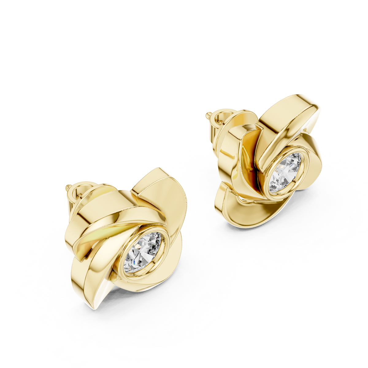 Pinwheel Lab-Grown Diamond Stud Earrings