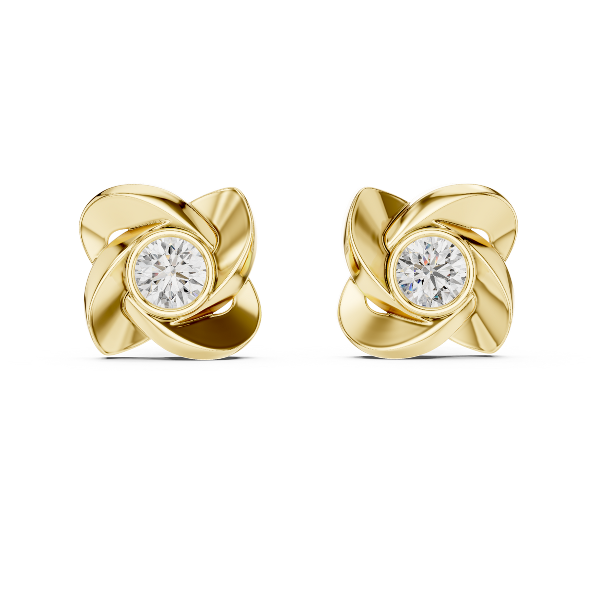 Pinwheel Lab-Grown Diamond Stud Earrings