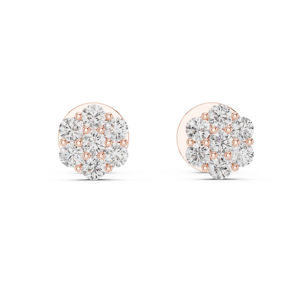 Floral Cluster Lab-Grown Diamond Stud Earrings