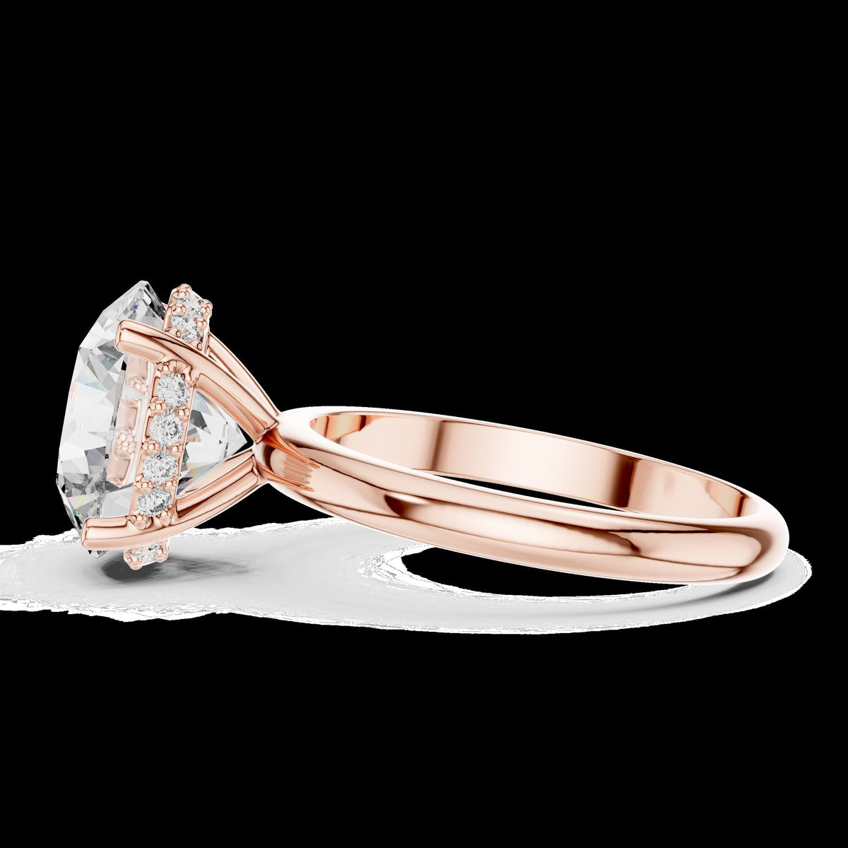 Lab-Grown Diamond Ring LR-0051 in yellow metal