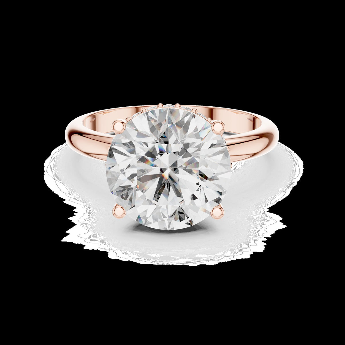 Lab-Grown Diamond Ring LR-0051 in rose metal