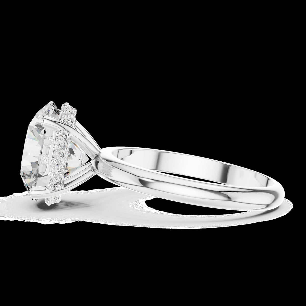 Lab-Grown Diamond Ring LR-0051 in rose metal