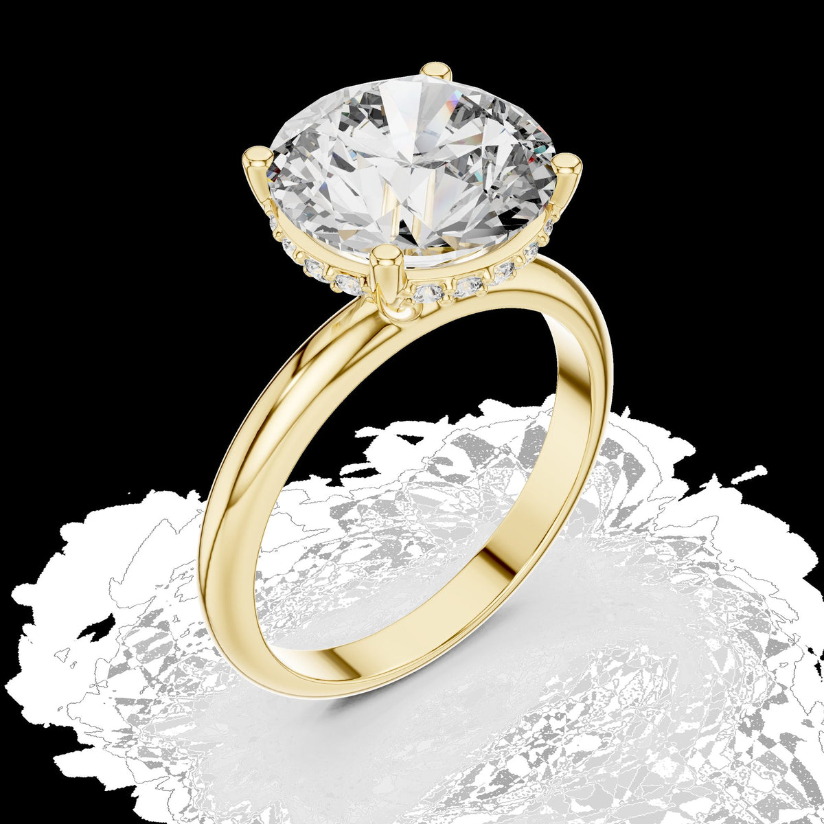 Lab-Grown Diamond Ring LR-0051 in rose metal