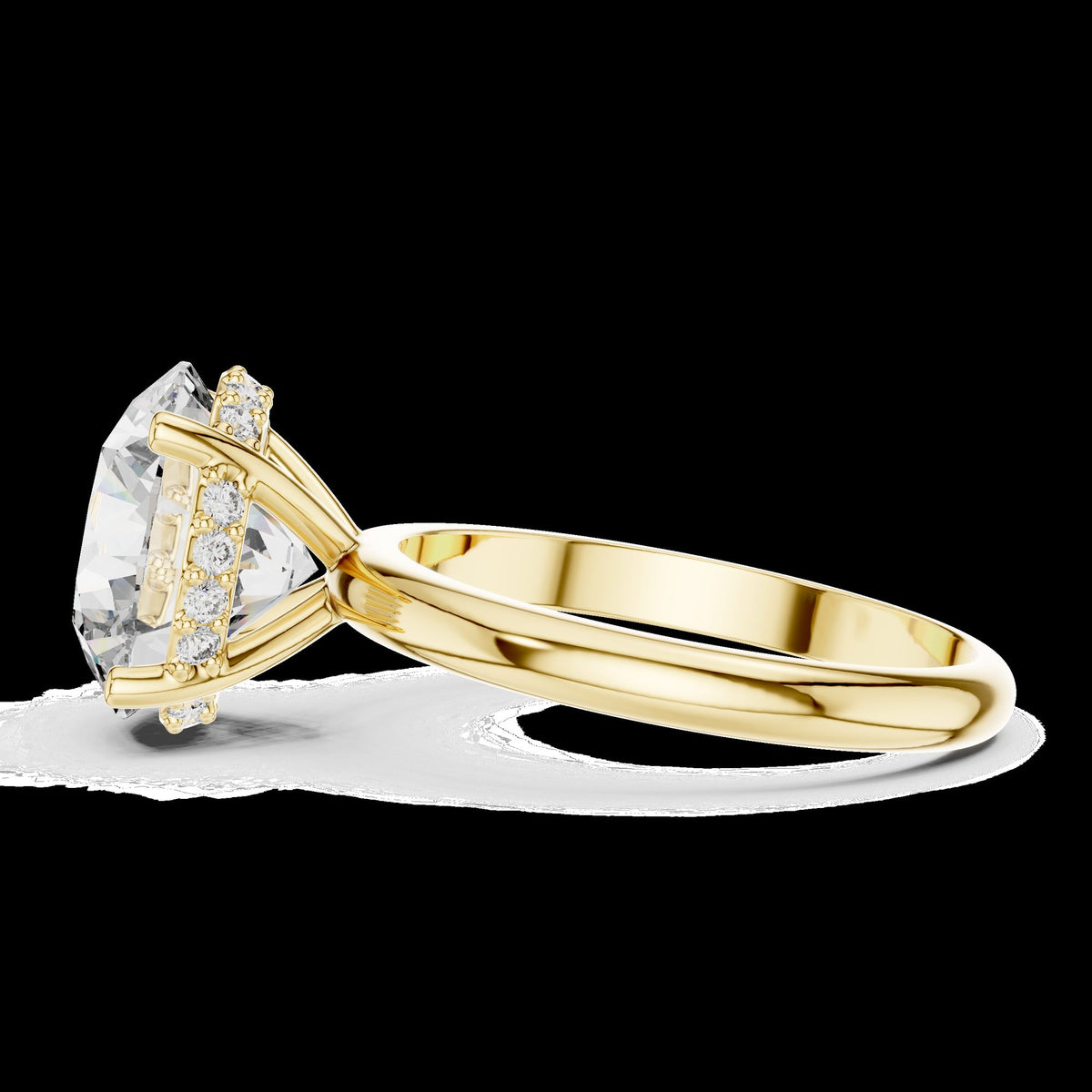 Lab-Grown Diamond Ring LR-0051 in white metal