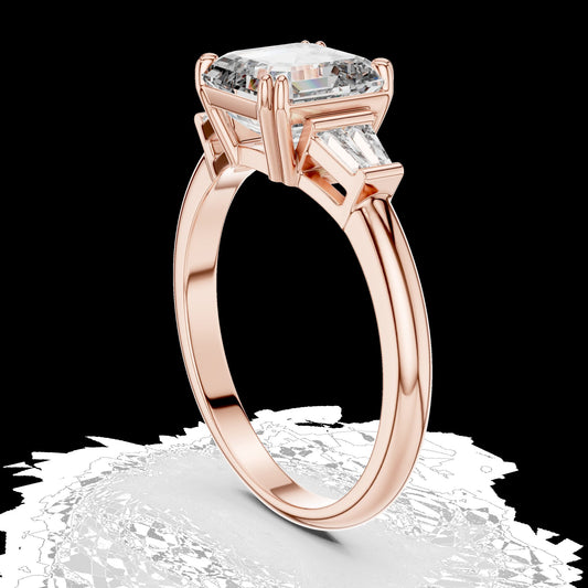 Lab-Grown Diamond Ring LR-0052 in rose metal