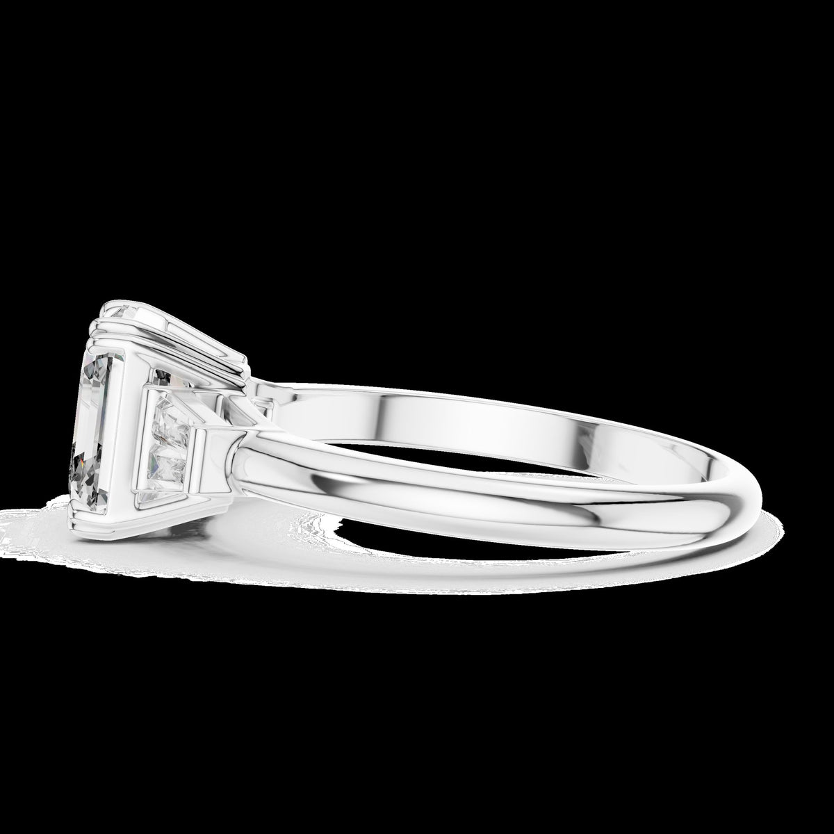Lab-Grown Diamond Ring LR-0052 in rose metal