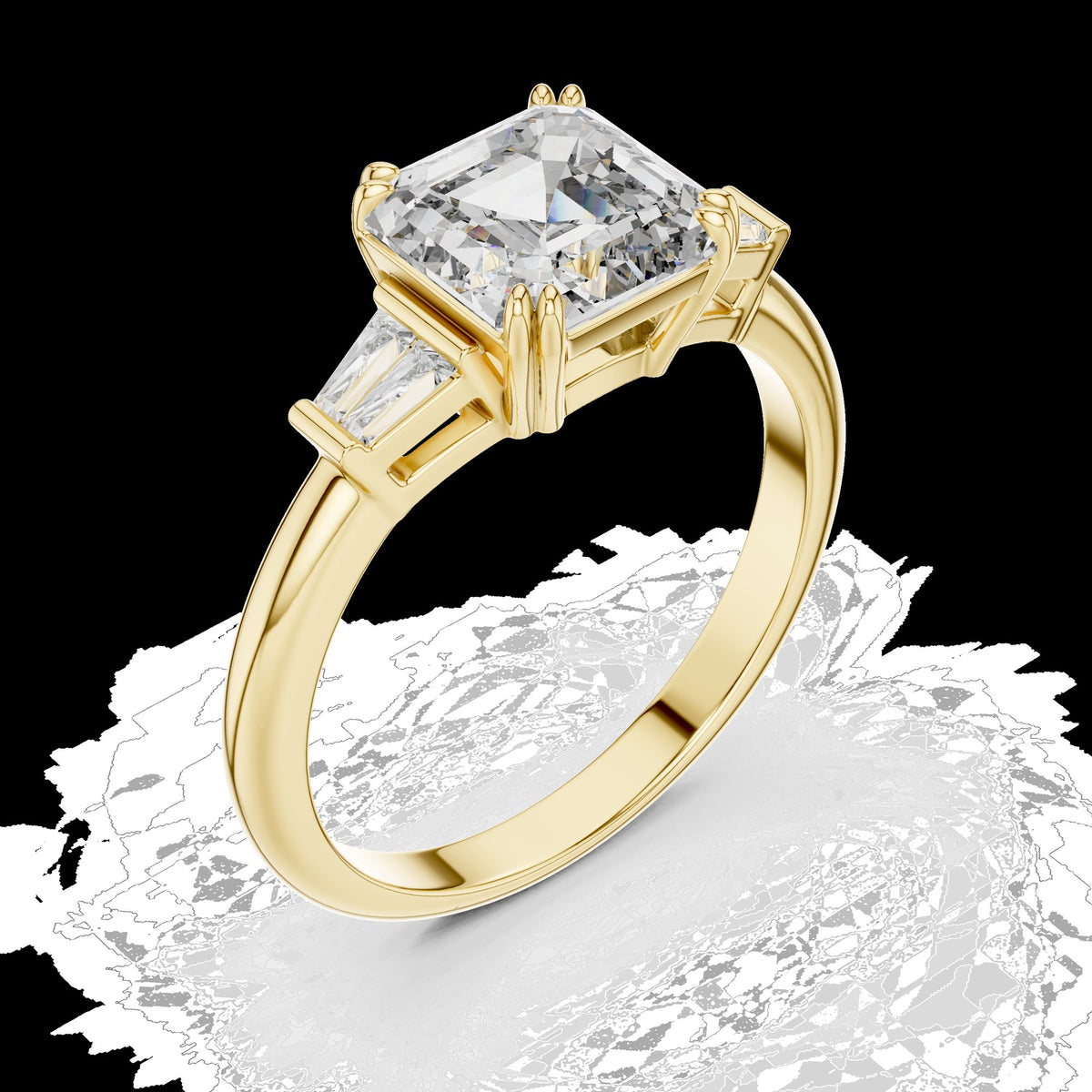 Lab-Grown Diamond Ring LR-0052 in rose metal