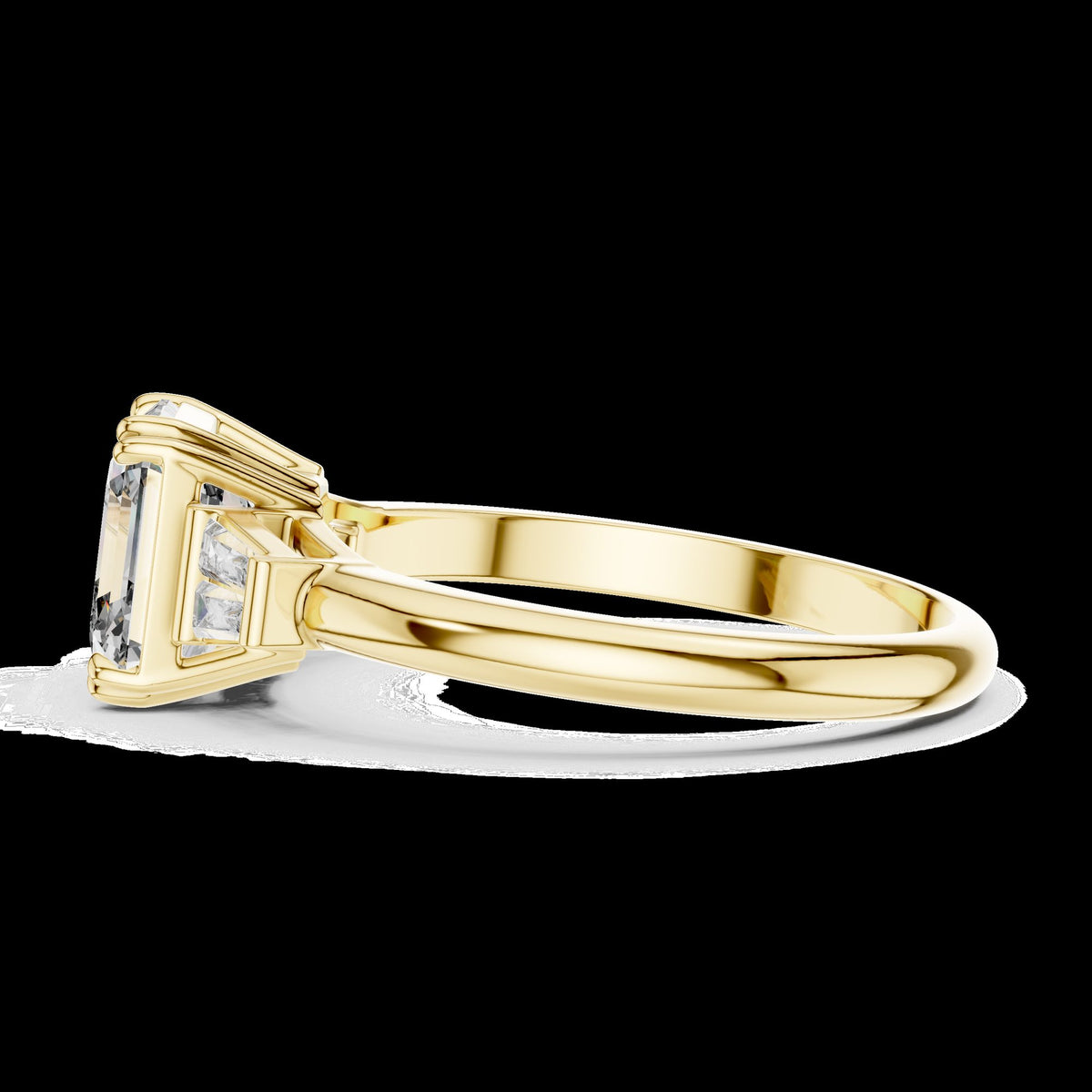 Lab-Grown Diamond Ring LR-0052 in white metal